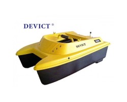 Лодка за захранка с два контейнера Devict Catamaran Bait boat + DEVICT ROBOT + безчеткови мотори + литиеви батерии + безплатна чанта